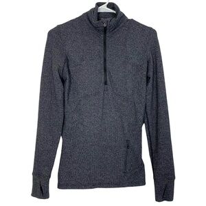 Lululemon Kanto Catch Me 1/2 Zip Pullover Womens Size 6 Small Gray Herringbone